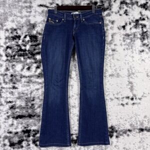 Levis 524 Too Superlow Jeans Womens Size 0M Dark Wash Hippie Cowgirl Stretch